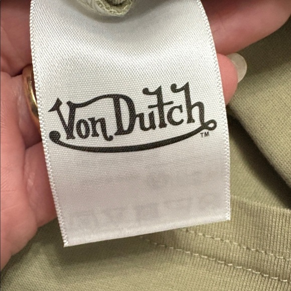 Von Dutch Sage Green Logo Tee - Picture 5 of 12